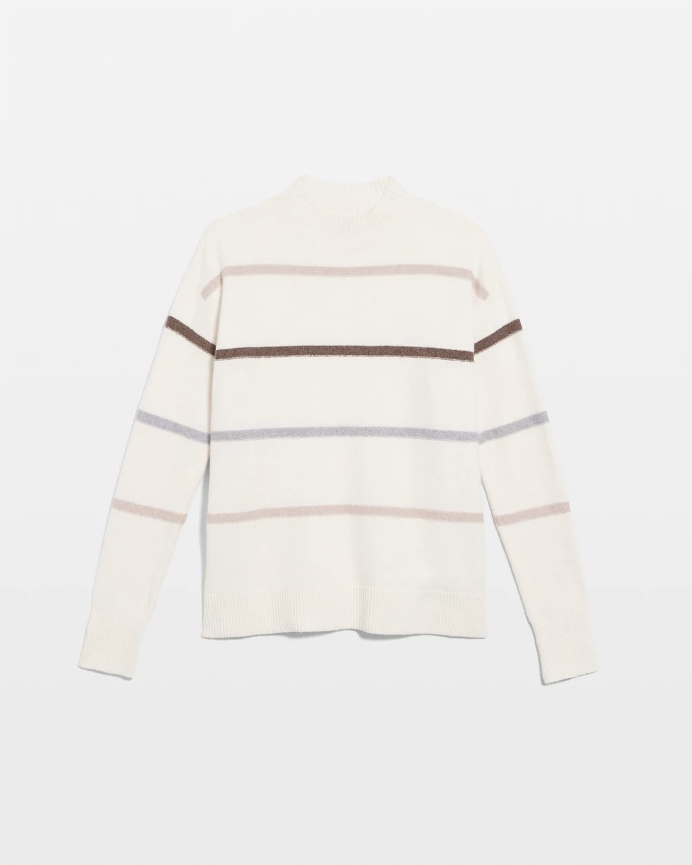 Chico's Women | Sequined Stripe Pullover Sweater ENGLISH CREAM