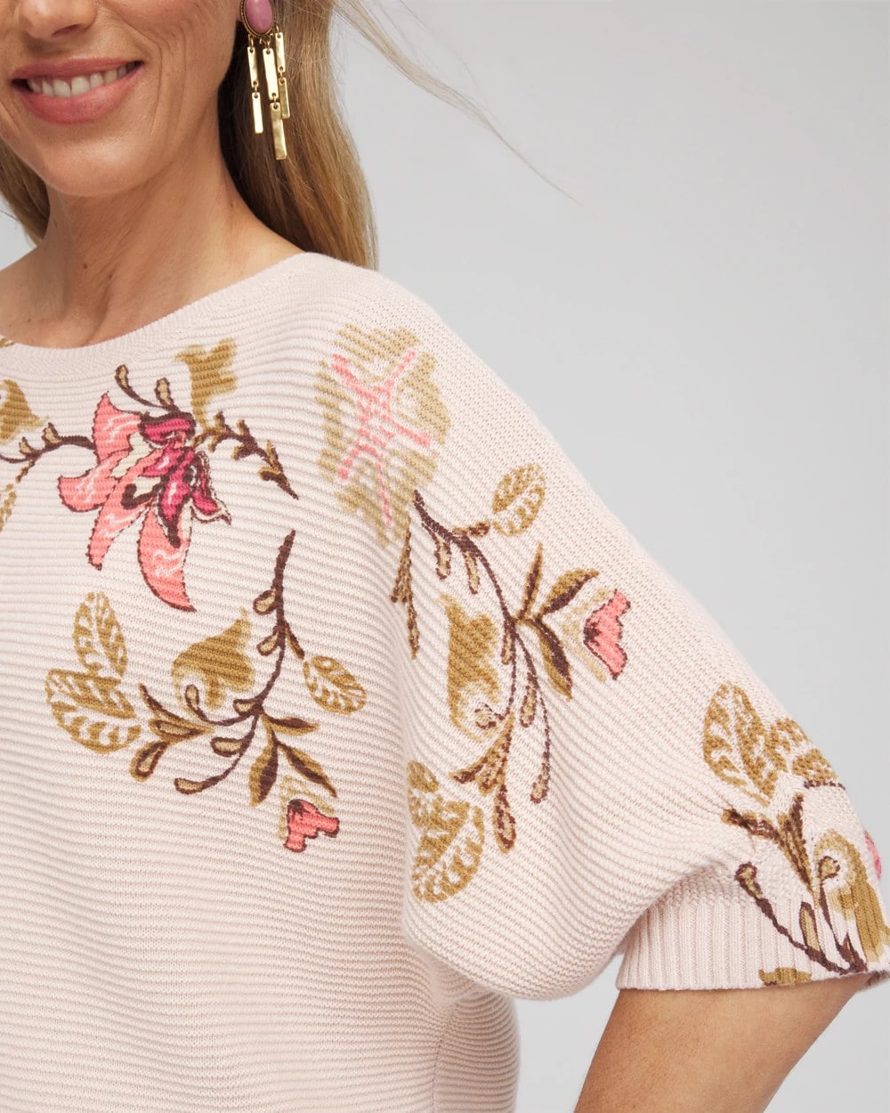 Chico's Women | Ribbed Combed Cotton Sweater MULTI