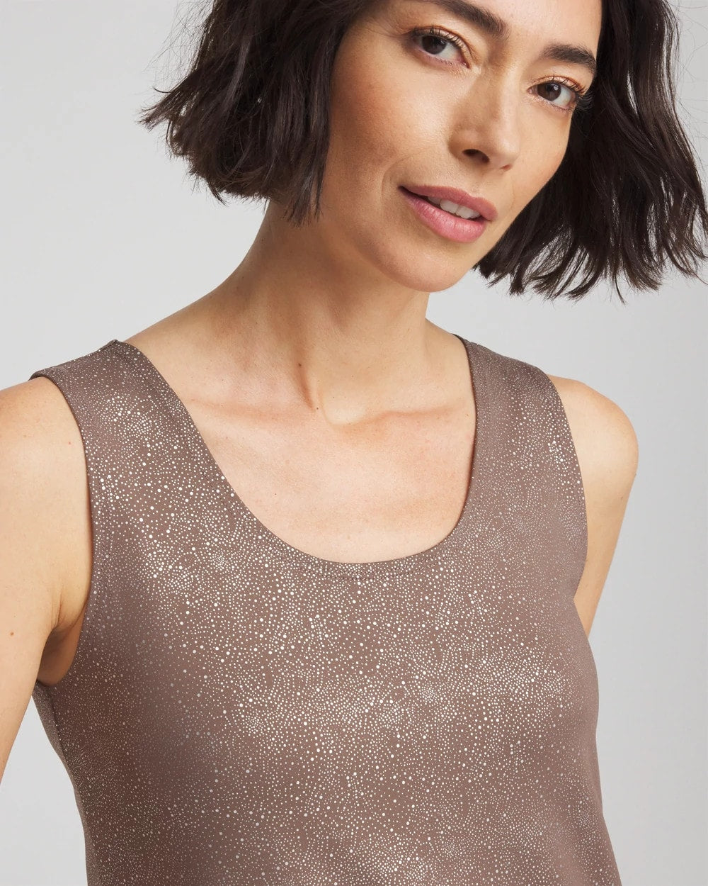 Chico's Women | Foiled Microfiber Tank WALNUT