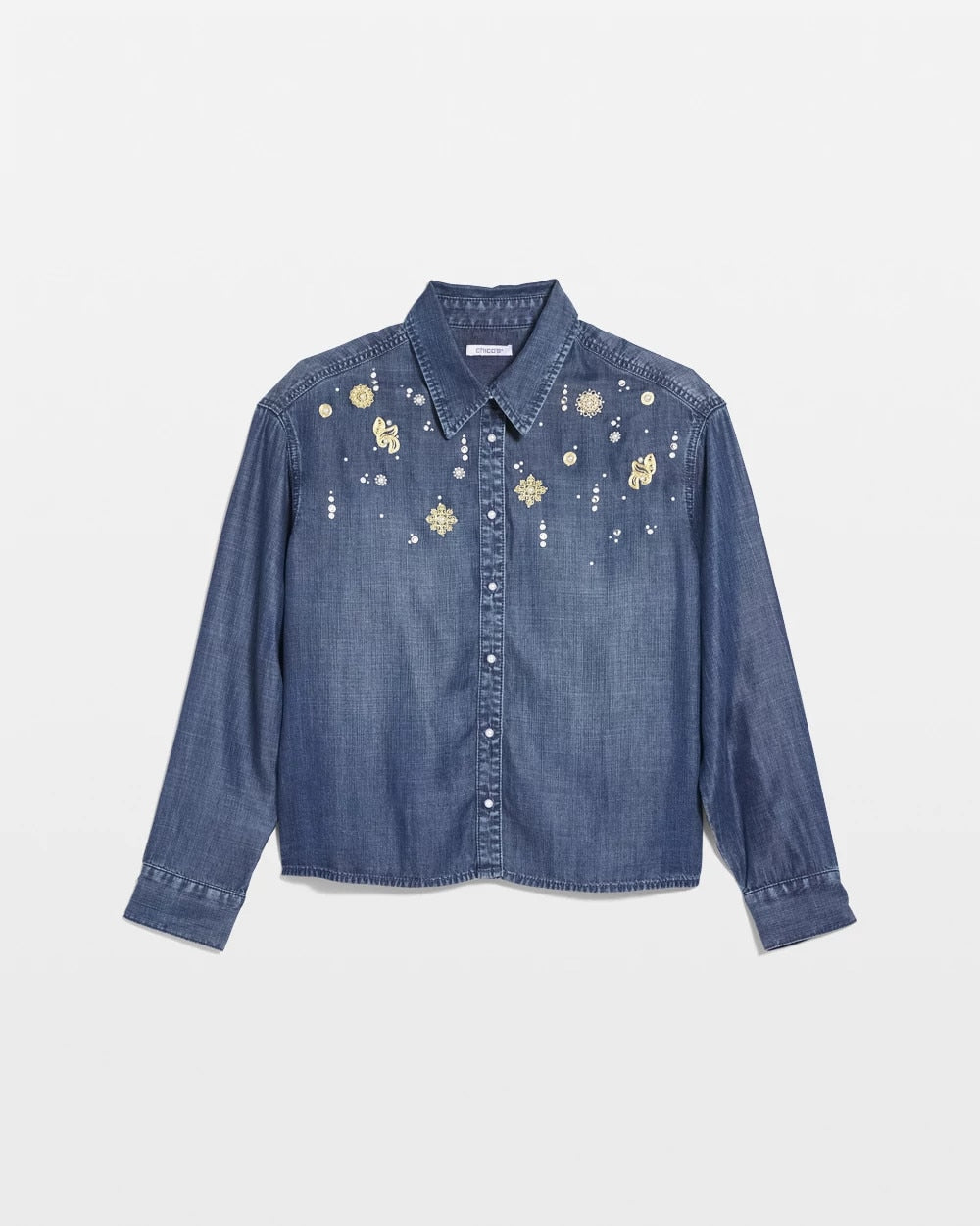 Chico's Women | Embellished Tencel Collar Shirt KIRUNA INDIGO