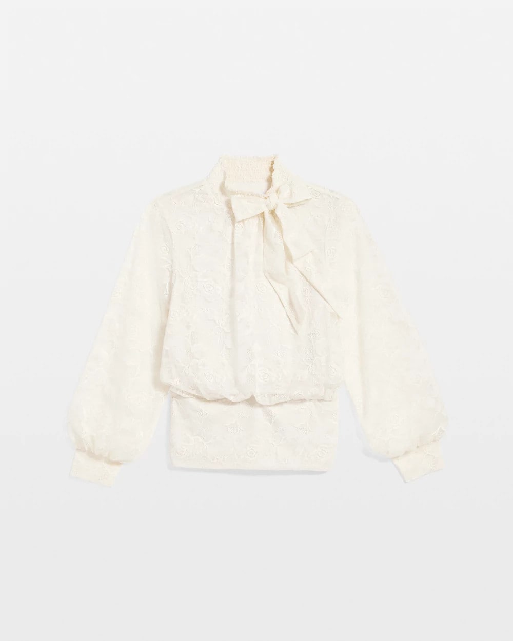 Chico's Women | Tie-Neck Banded-Bottom Top ENGLISH CREAM