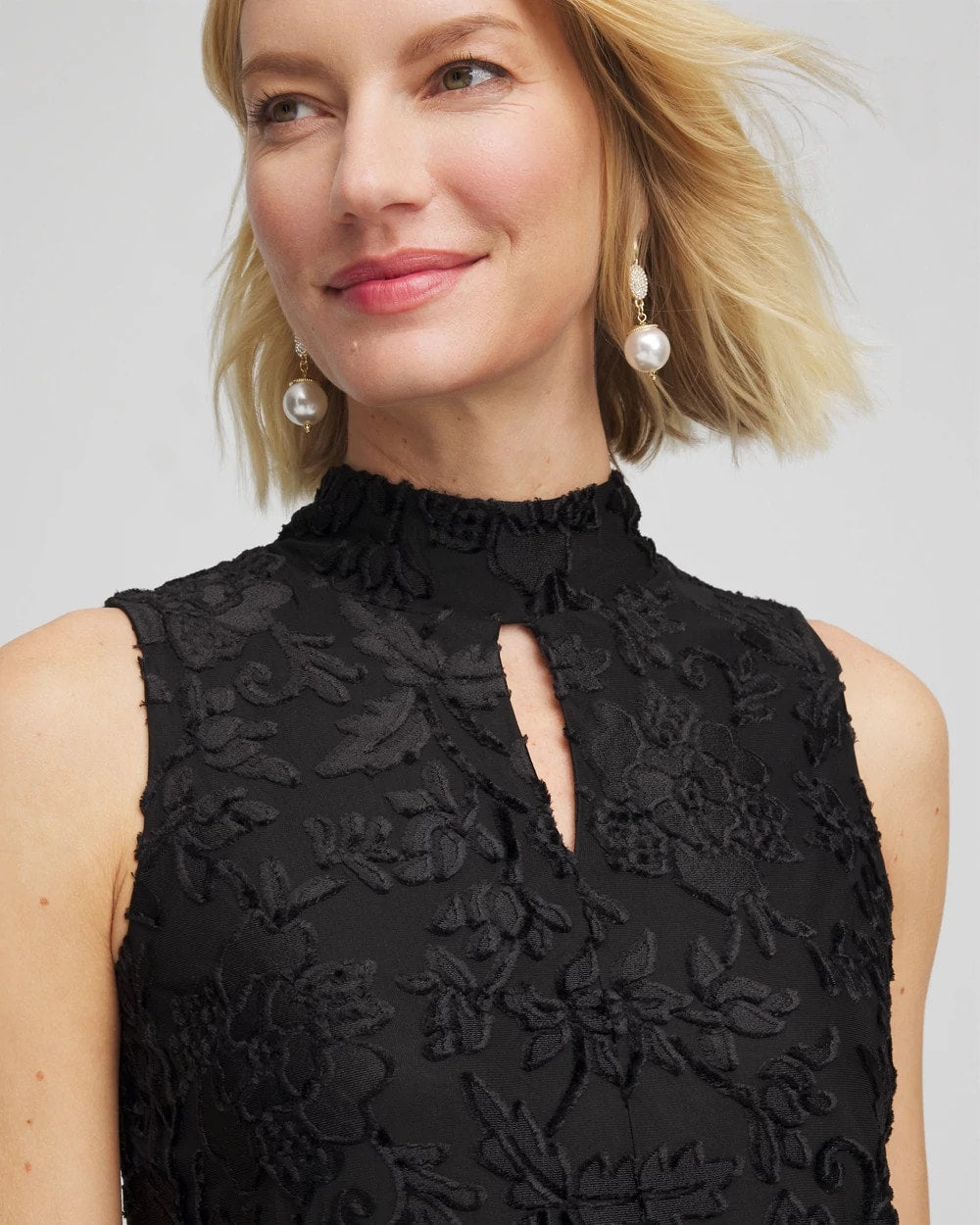 Chico's Women | Burnout Mockneck Tank BLACK