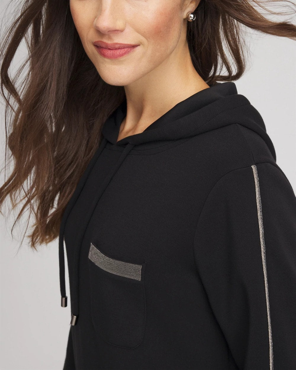 Chico's Women | Zenergy® Caviar Bead Sweatshirt BLACK