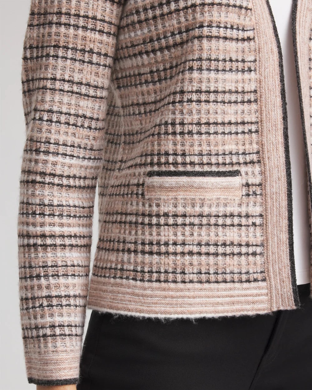 Chico's Women | Sunset Abstract Sweater Jacket BLACK