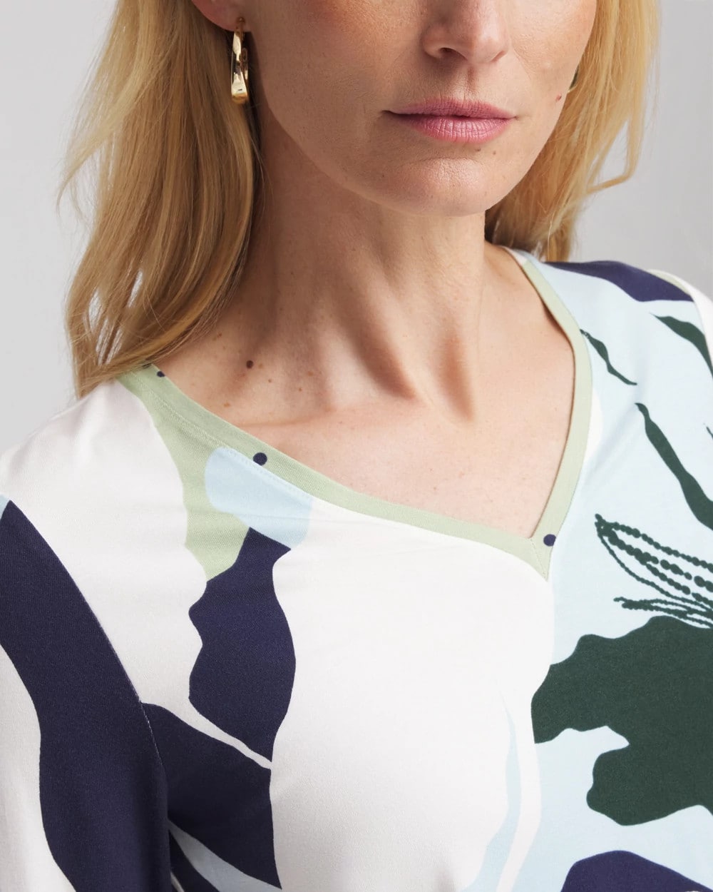 Chico's Women | Sea-Print Touch of Cool™ Layering Tee SAGE MEADOW