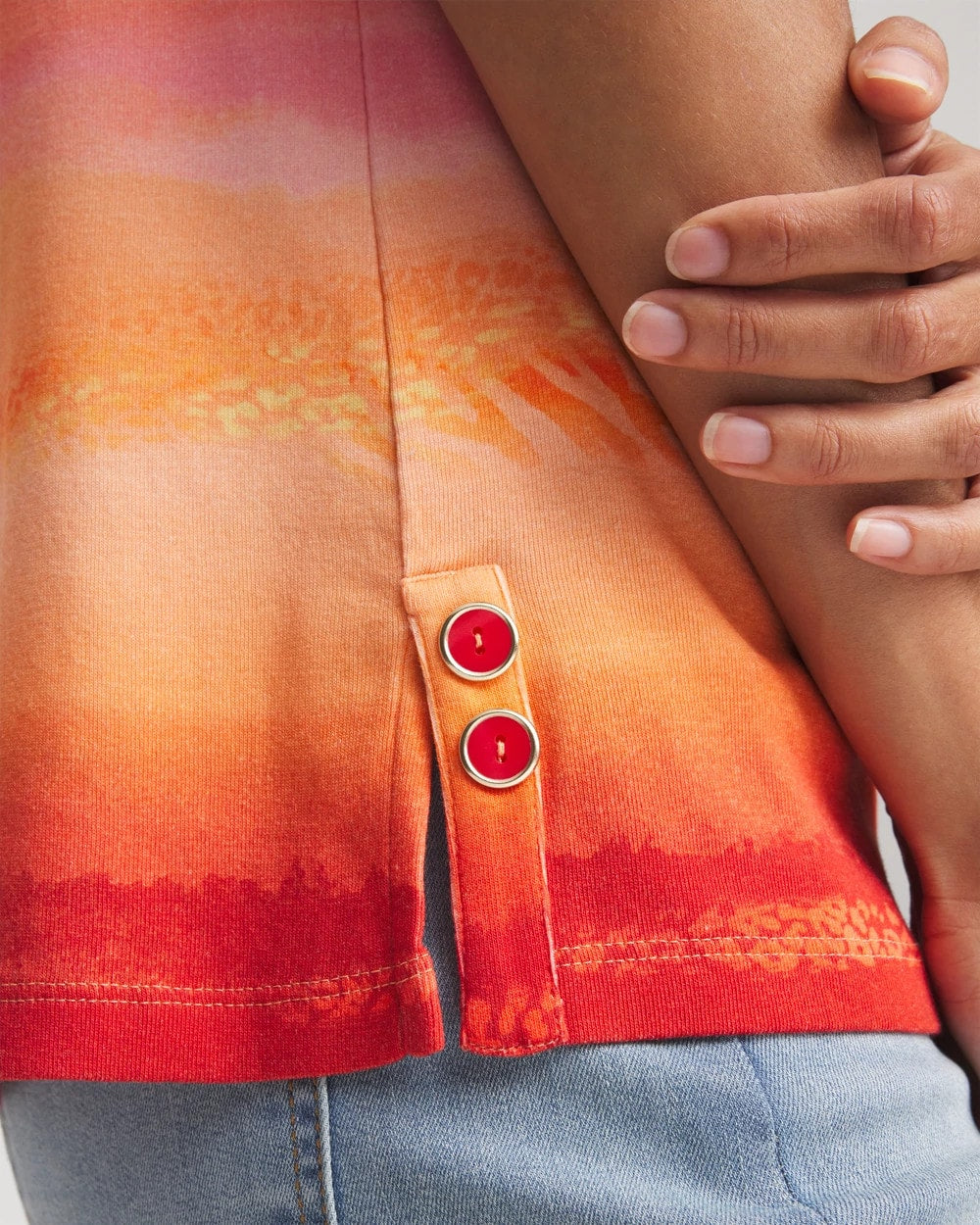 Chico's Women | Rio Sunset Sleeveless Tank RED GLOW