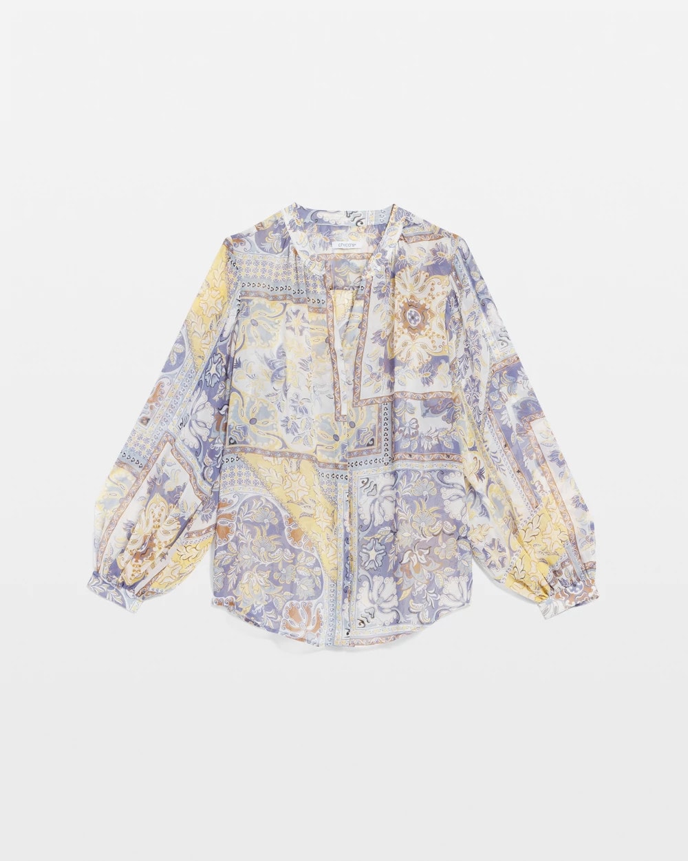 Chico's Women | Artisanal Georgette Blouson-Sleeve Blouse BLUE LOTUS