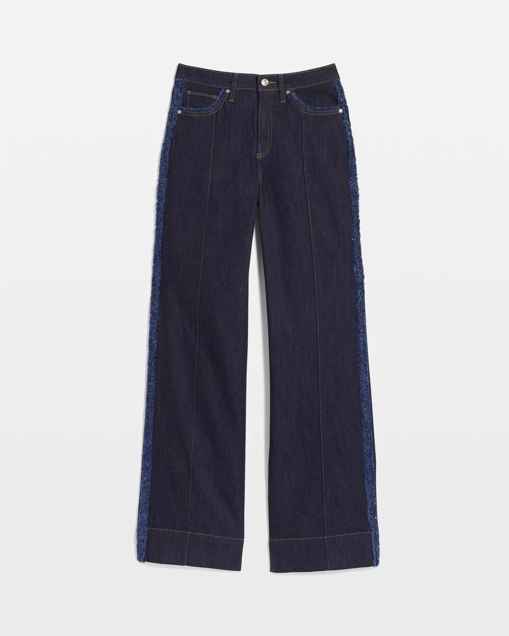 Chico's Women | Frayed High-Rise Wide-Leg Jeans CEDAR RINSE