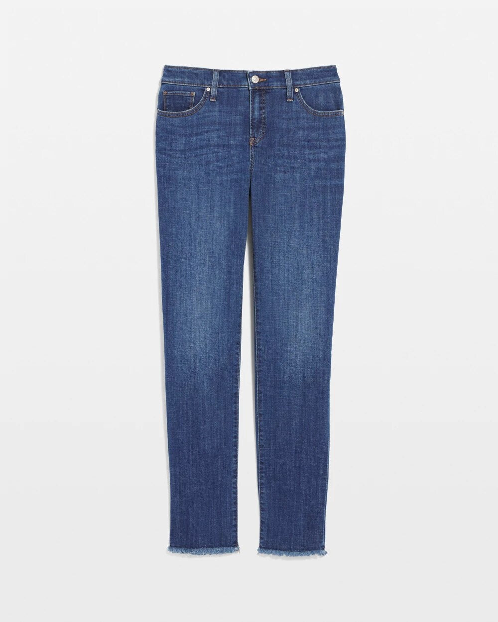 Chico's Women | Girlfriend Slim Frayed Ankle Jeans KAILUA INDIGO