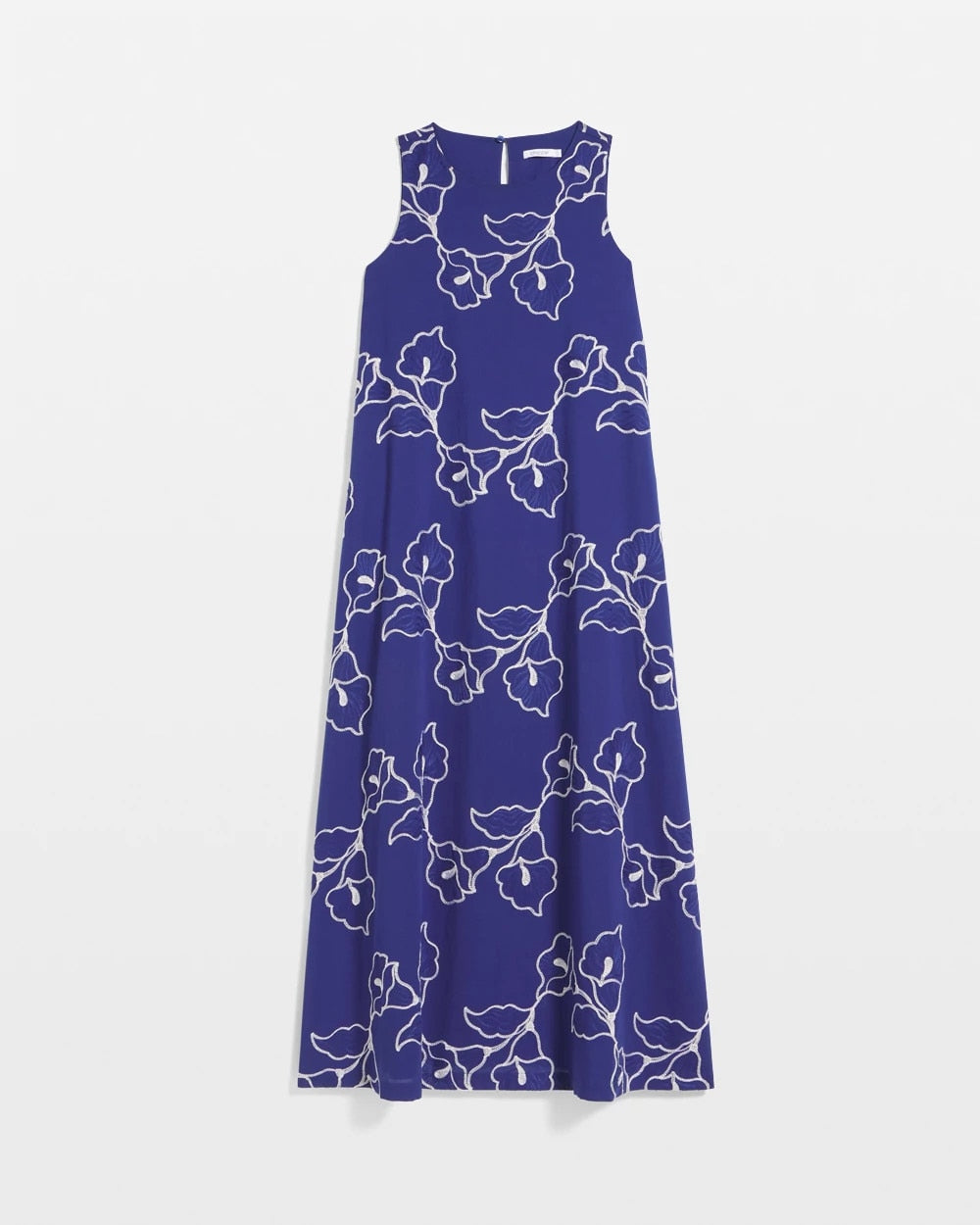 Chico's Women | Embroidered Sleeveless Maxi Dress BLUE CASA