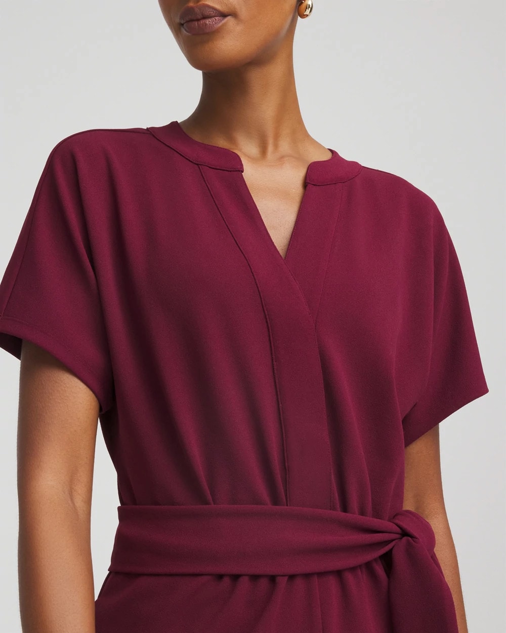 Chico's Women | Belted Dolman-Sleeve Jumpsuit DEEP CHIANTI