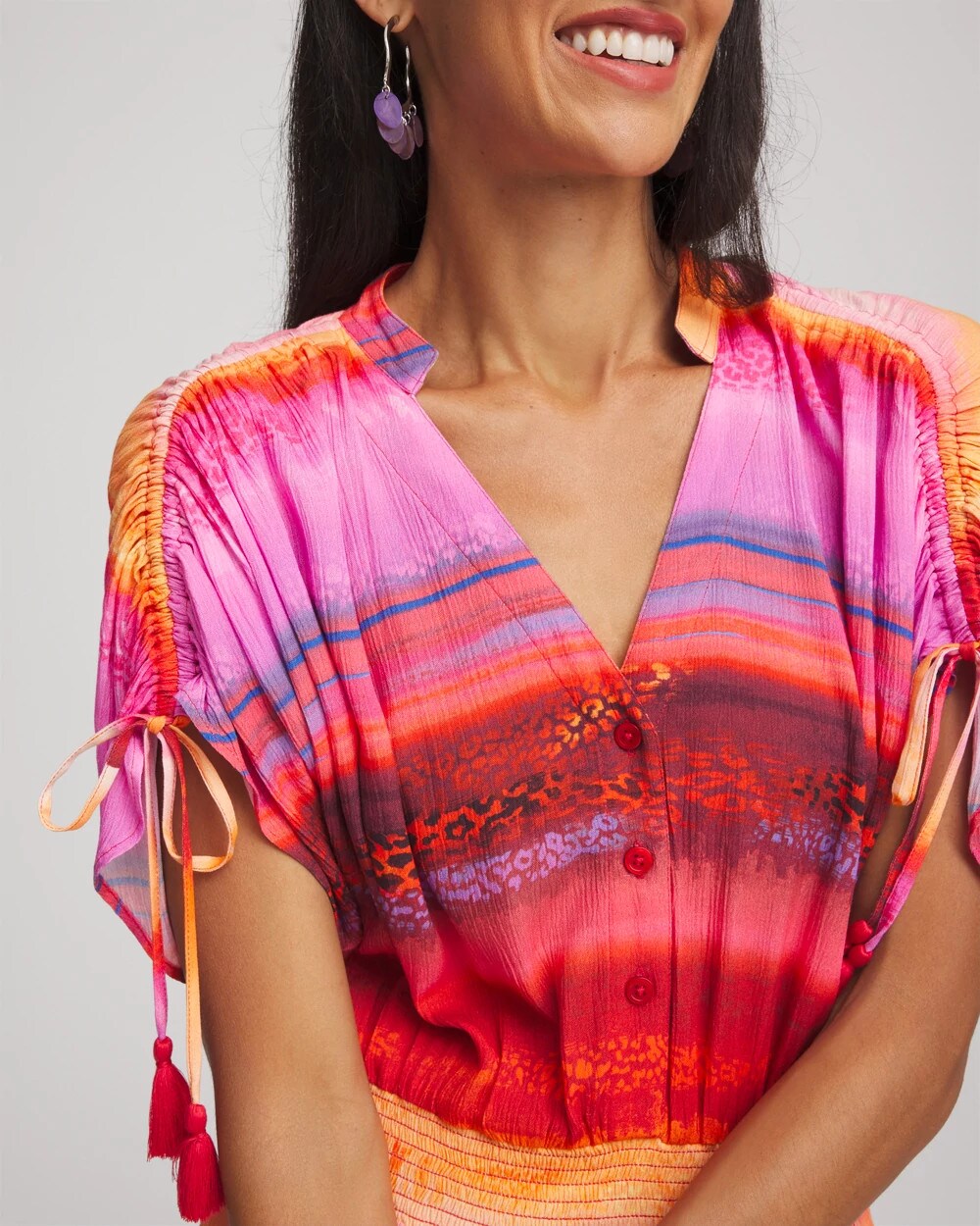 Chico's Women | Rio Sunset Maxi Dress RED GLOW