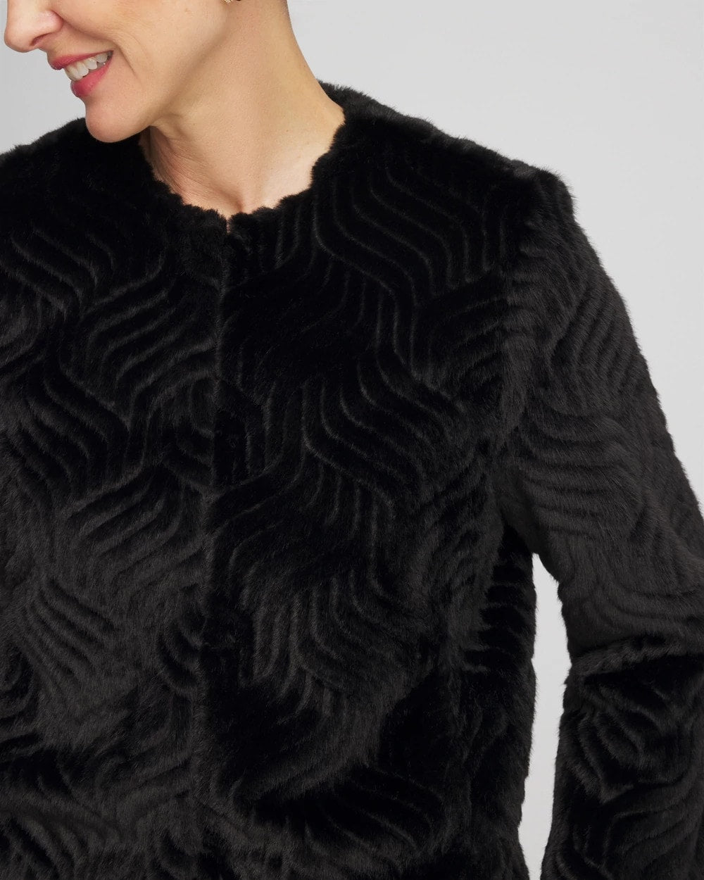 Chico's Women | Pattern Fur Jacket BLACK