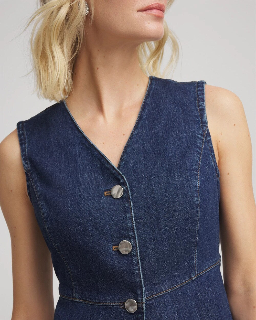 Chico's Women | Sleeveless Denim Vest BISCAYNE INDIGO