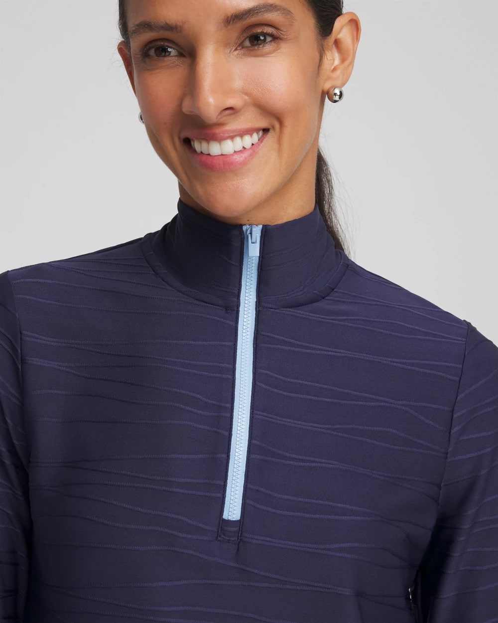Chico's Women | Zenergy® UPF Wave Half Zip PASSPORT BLUE