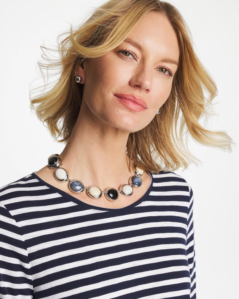 Chico's Women | Short Polka Dot Collar NEUTRAL