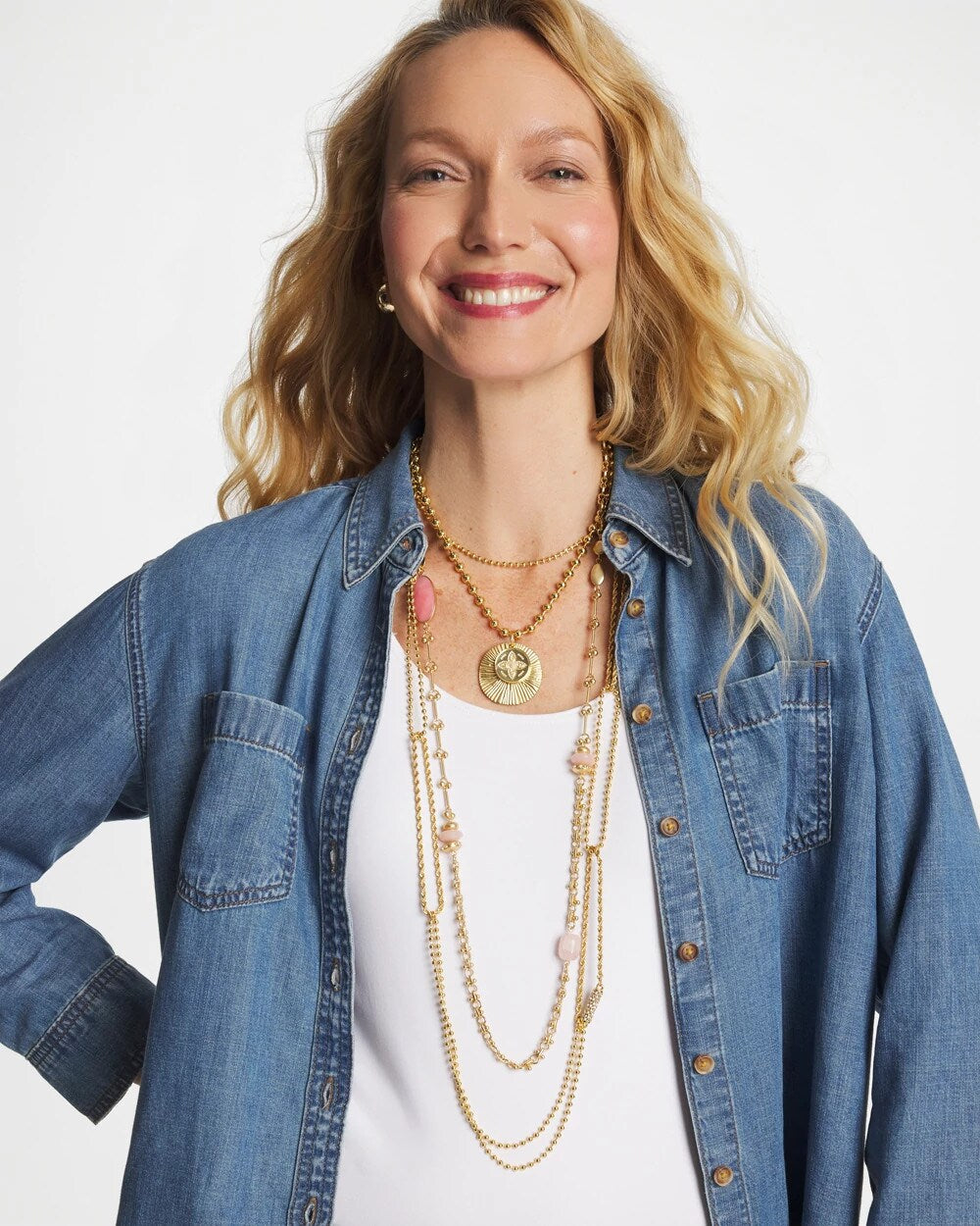 Chico's Women | Short Gold Ball Chain Pendant GOLD