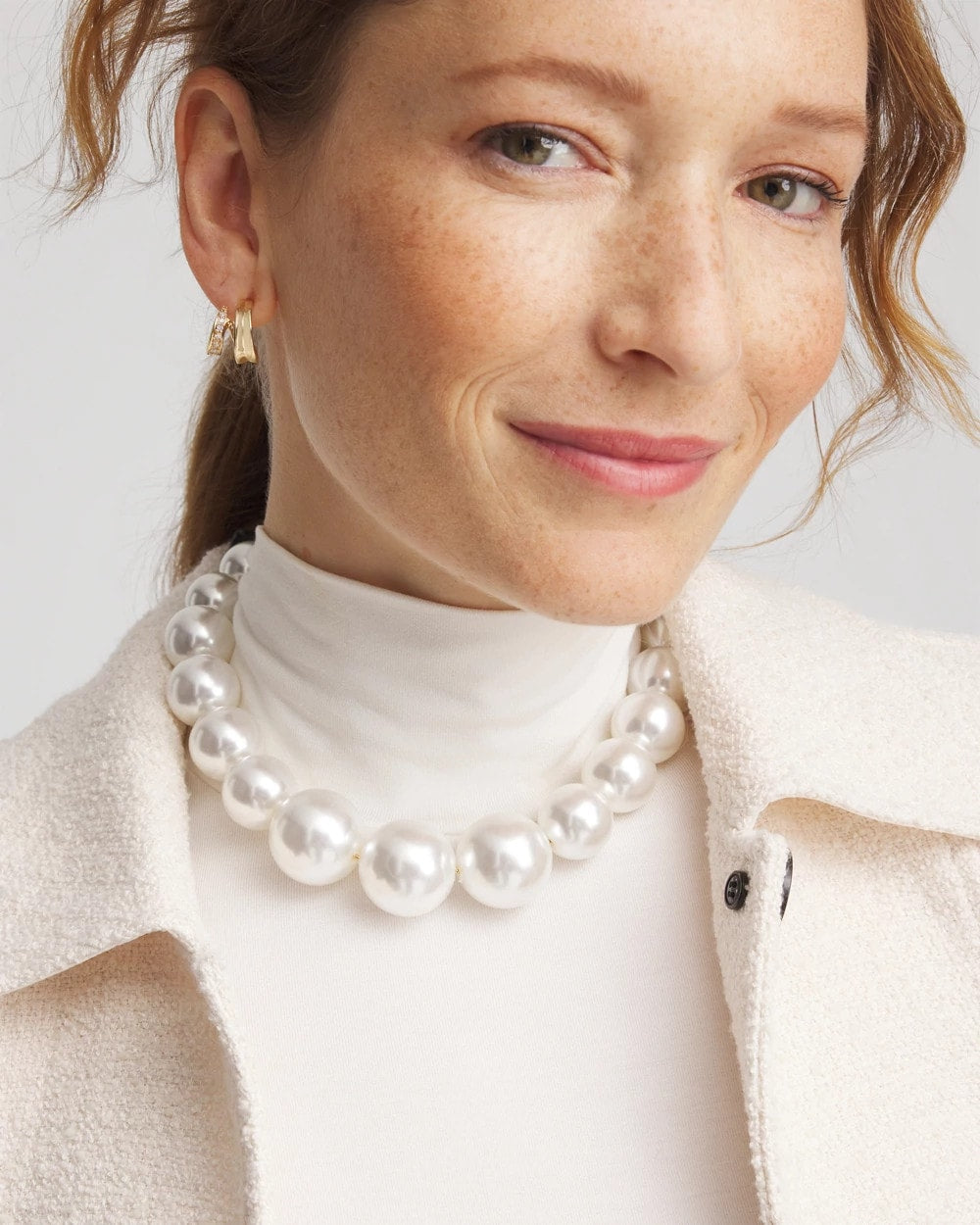 Chico's Women | Large Pearl Collar Necklace PEARL