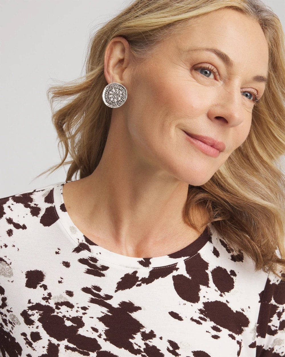 Chico's Women | Medallion Earrings SILVER