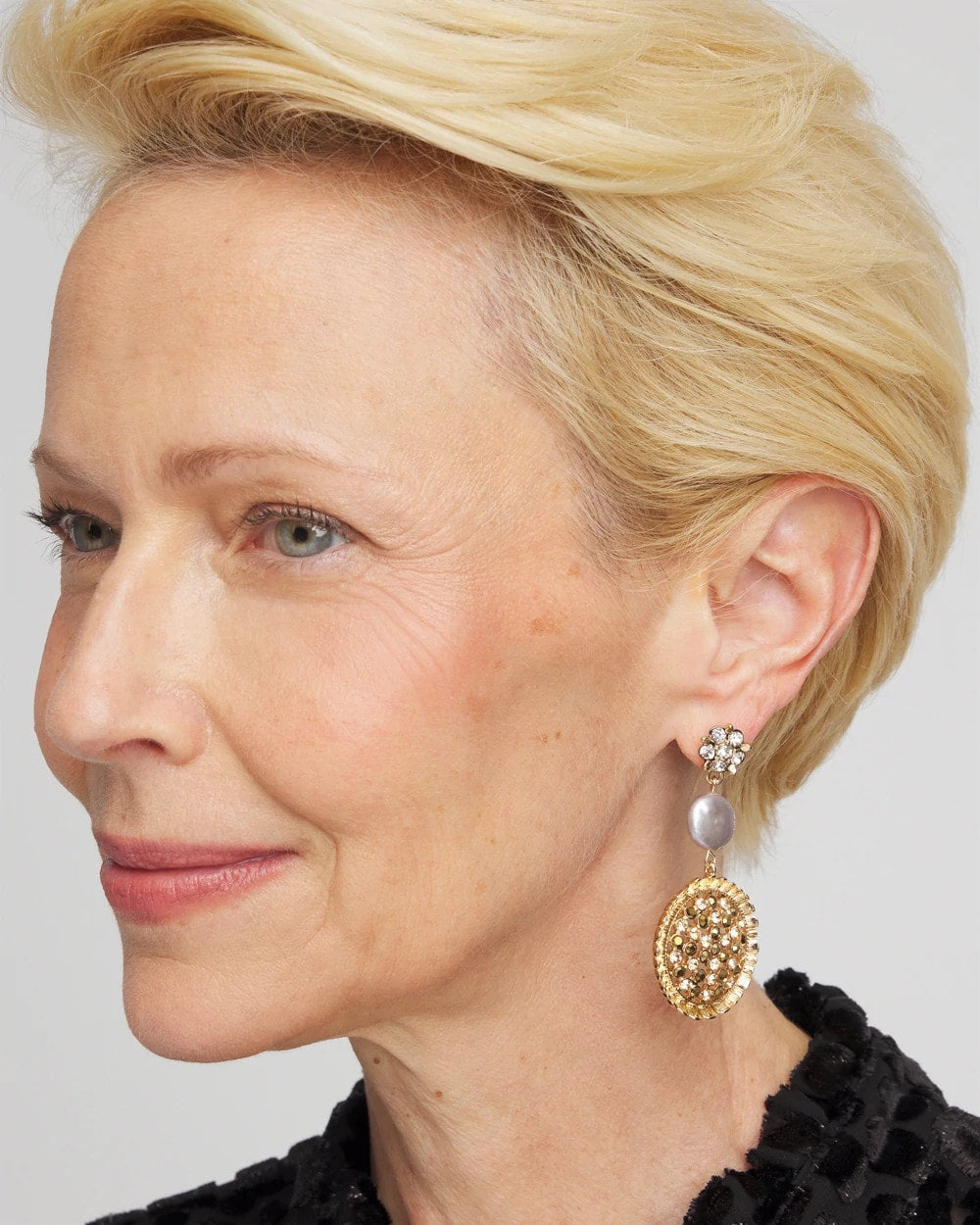 Chico's Women | Gold Medallion Drop Earrings GOLD