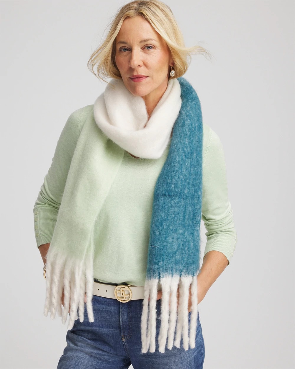Chico's Women | Cozy Ombre Oblong Scarf COOL MULTI