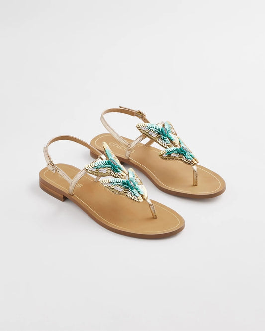 Chico's Women | Butterfly T-Strap Sandal METALLIC MULTI