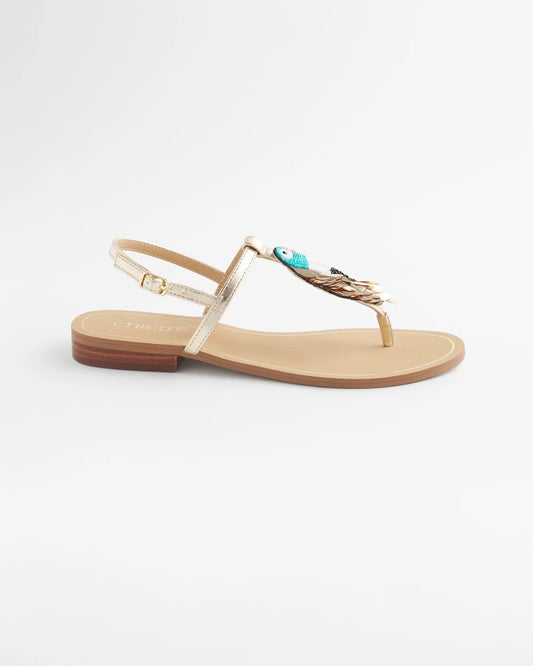 Chico's Women | Beach Parrot T-Strap Sandals MULTI