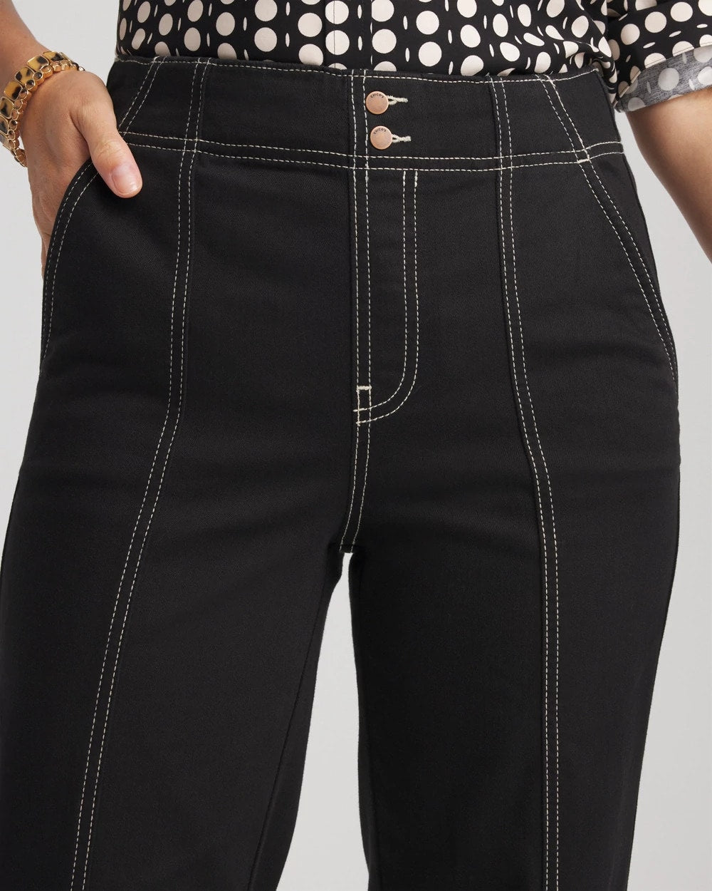 Chico's Women | Petite Pull-On Wide-Leg Jeans BLACK