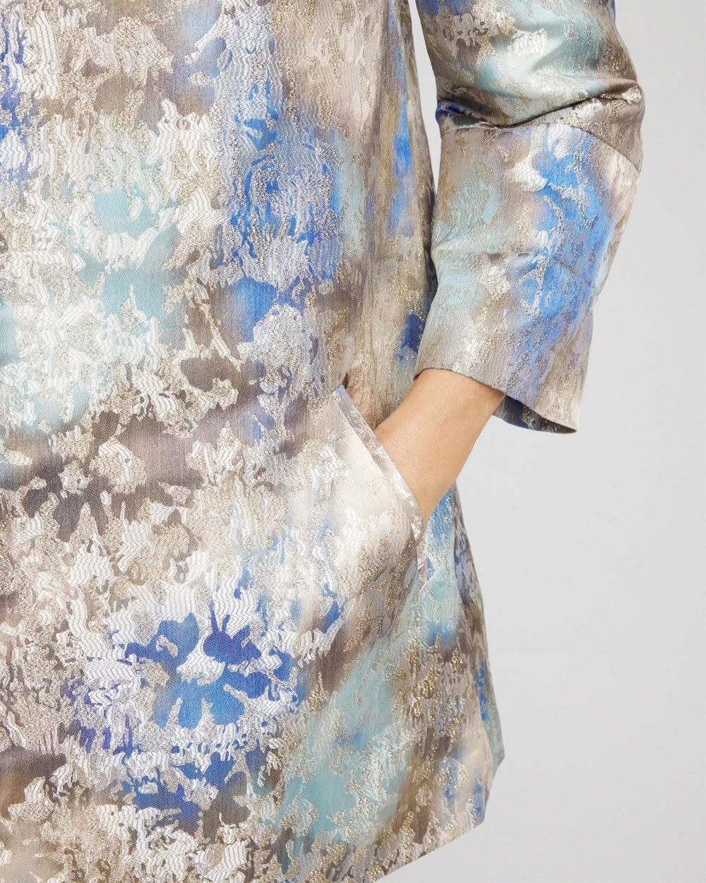 Chico's Women | Travelers™ Collection Watercolor Jacquard Jacket WALNUT
