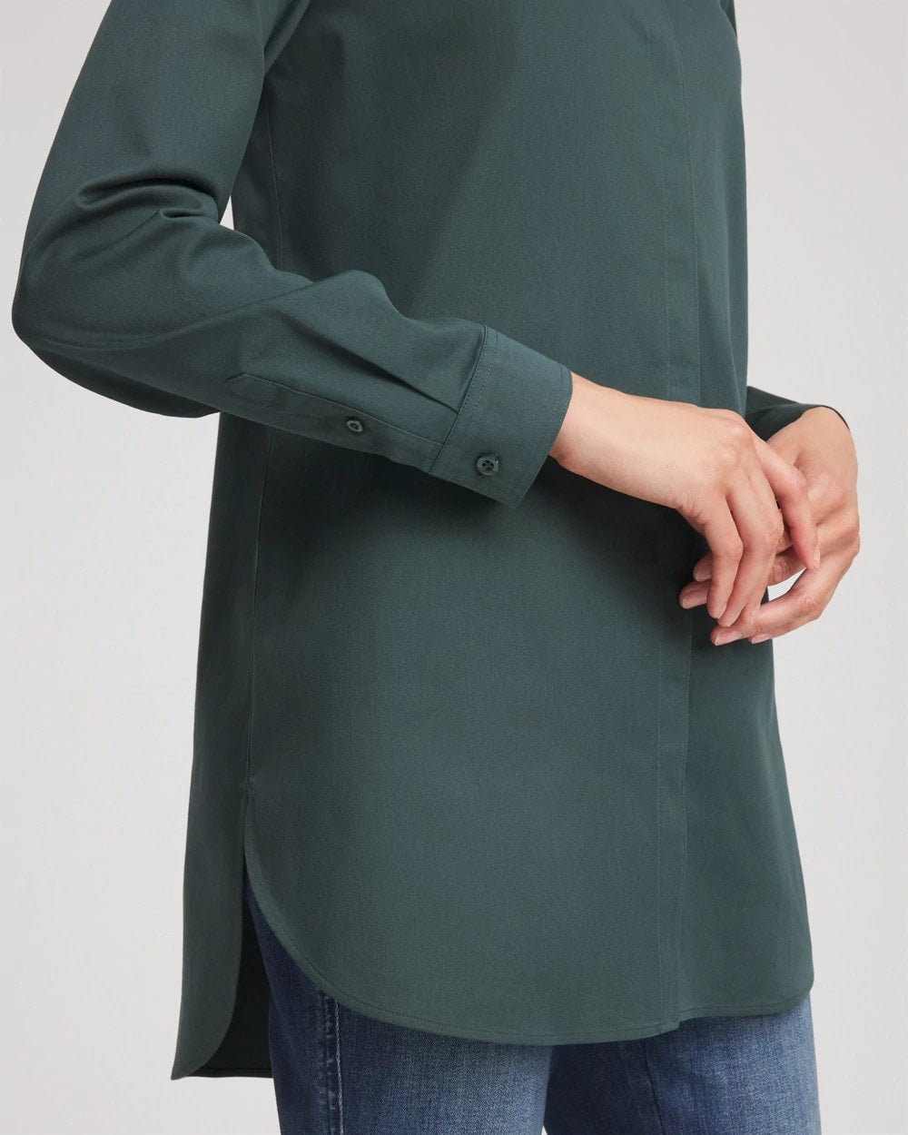 Chico's Women | No Iron™ Long-Sleeved Tunic DARKEST SPRUCE