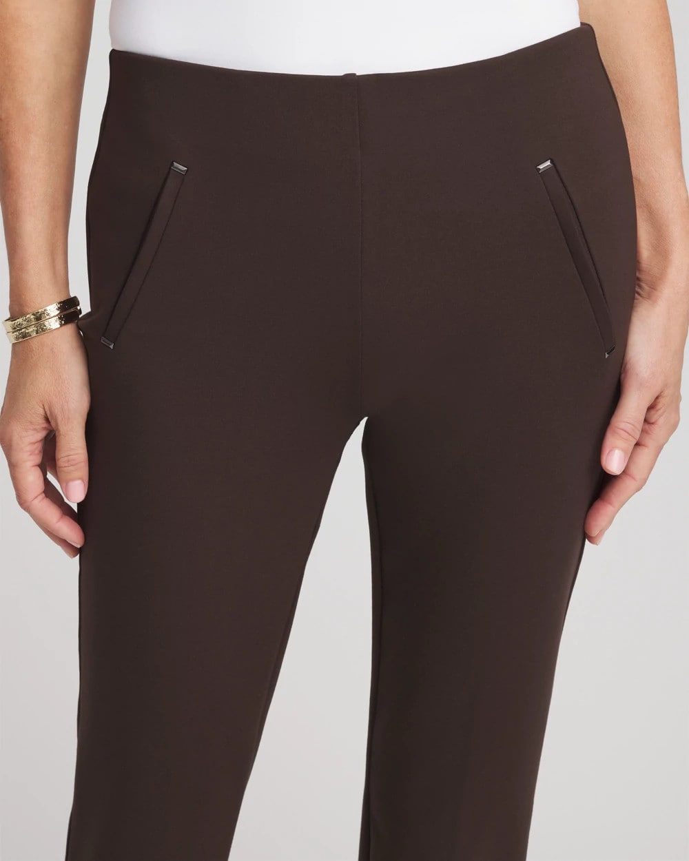 Chico's Women | Juliet Slim Trim Detail Ankle Pants COCOA BEAN