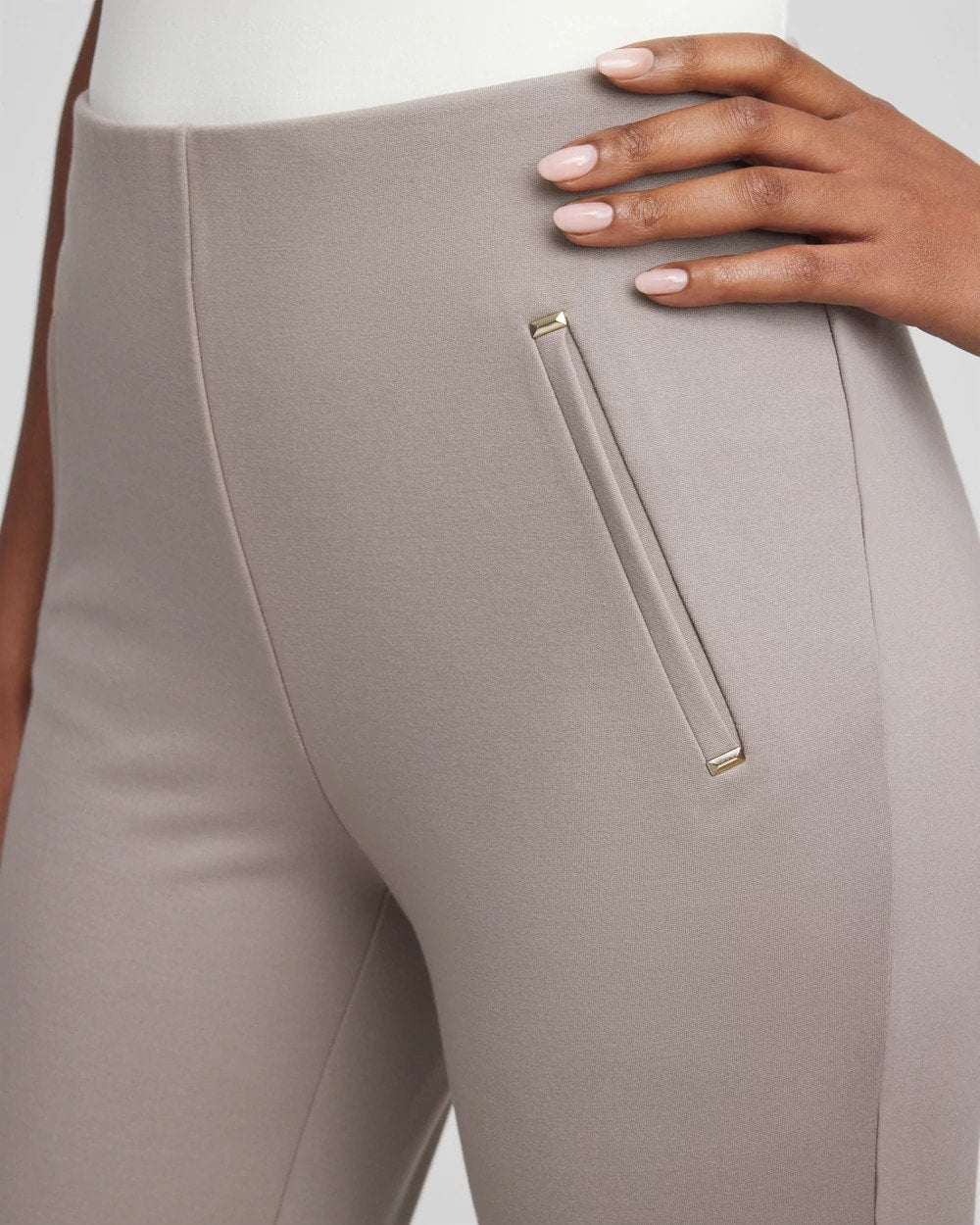 Chico's Women | Juliet Slim Trim Detail Ankle Pants ROCKY MOUNTAIN