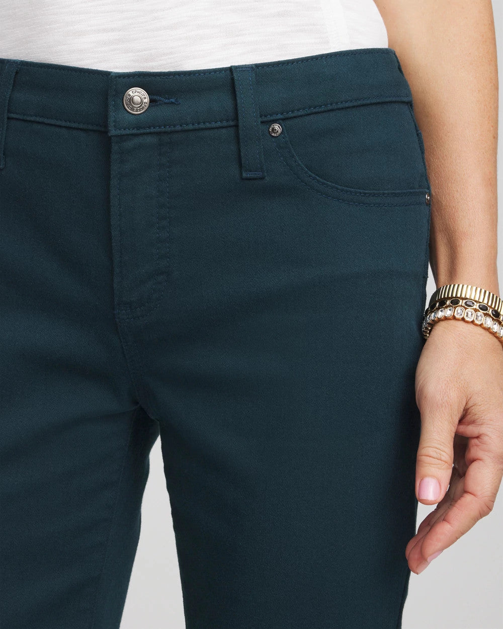 Chico's Women | Girlfriend Slim Ankle Jeans TEAL SHADOW
