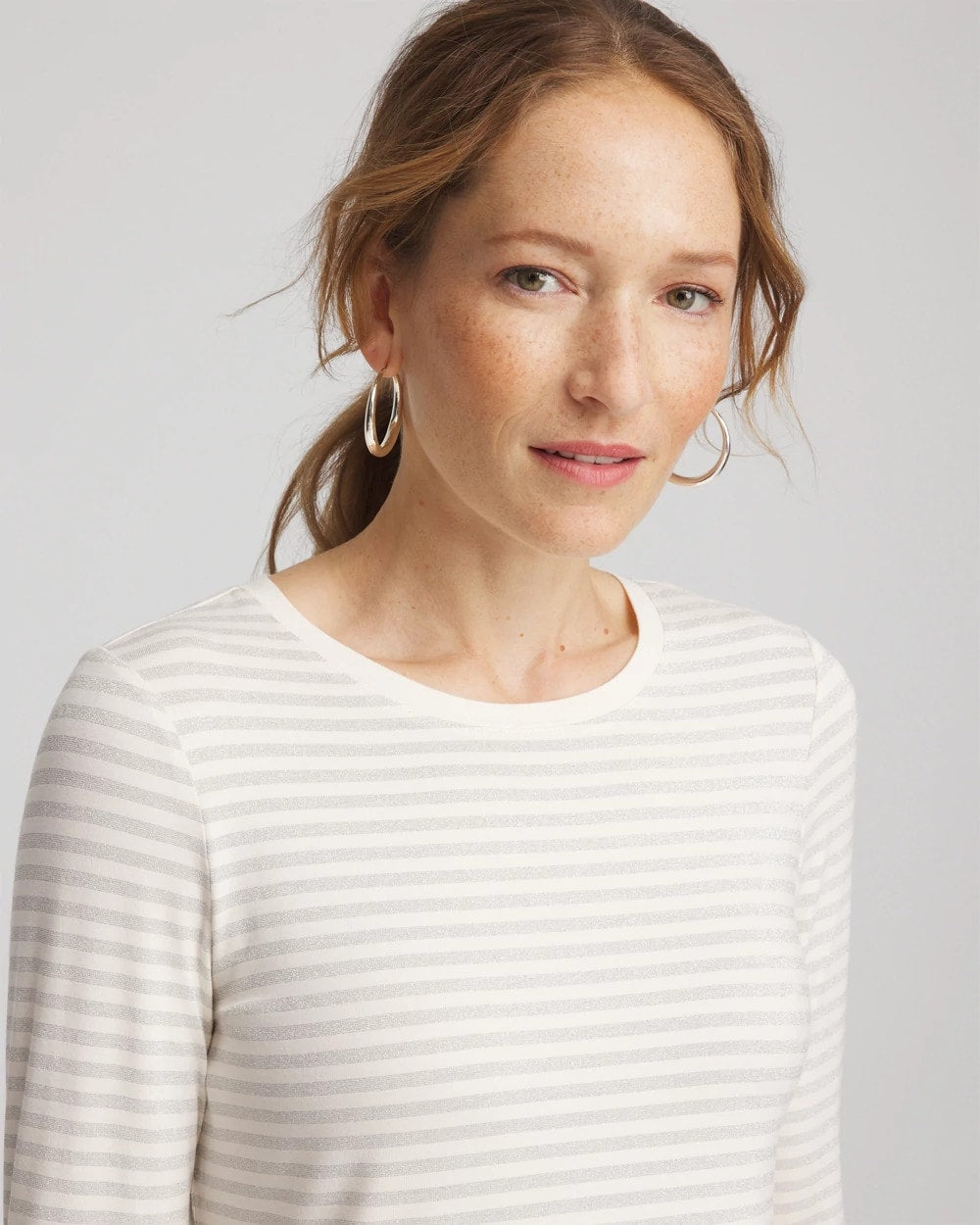 Chico's Women | Metallic Layering Tee ENGLISH CREAM