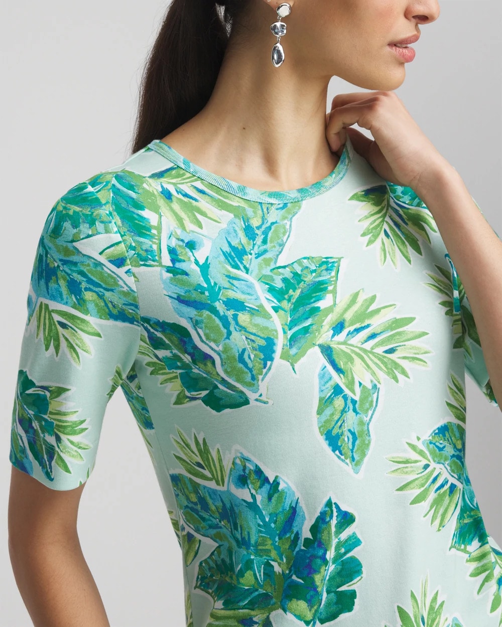 Chico's Women | Pima Short Sleeve Everyday Tee TEAL WATERS