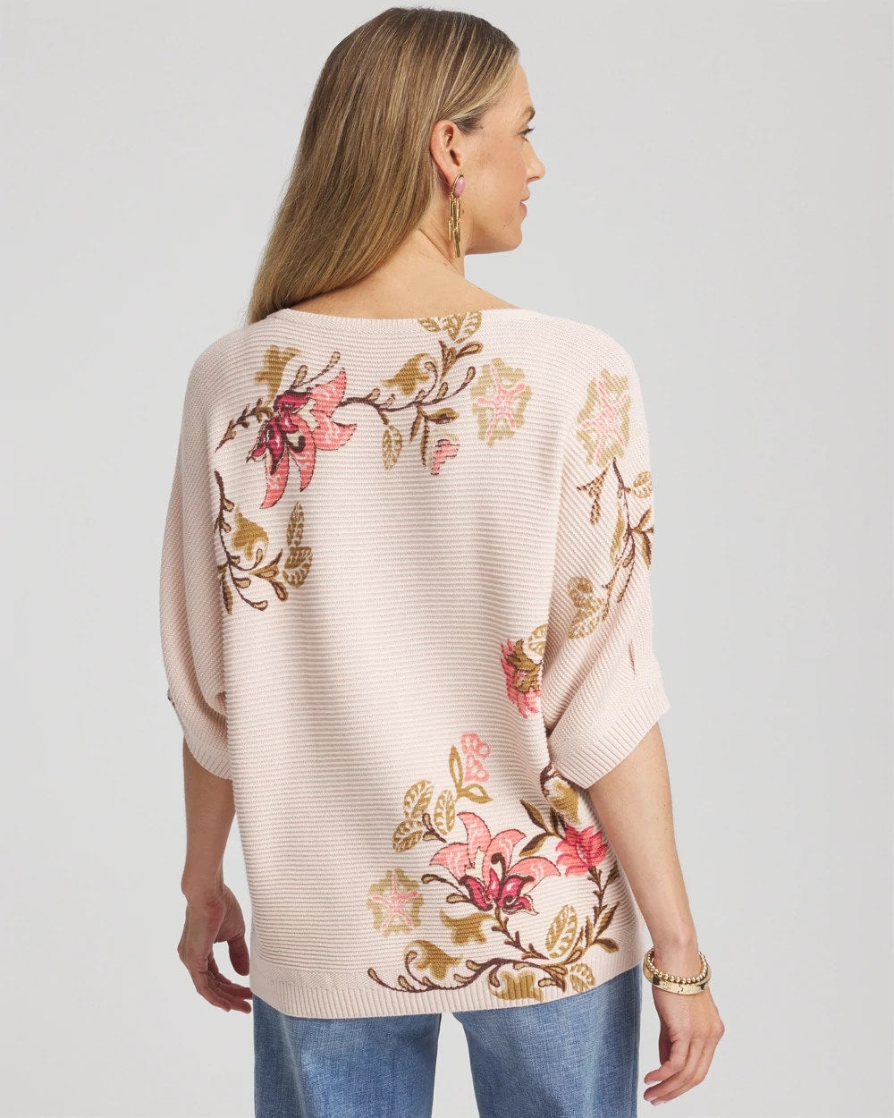 Chico's Women | Ribbed Combed Cotton Sweater MULTI