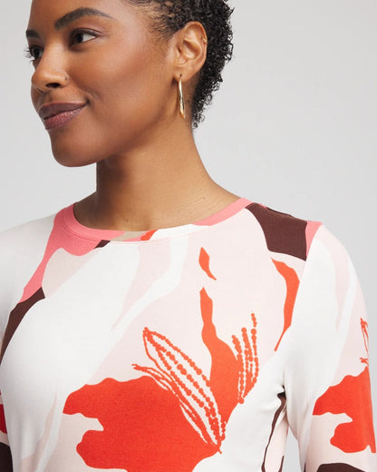 Chico's Women | Tropical Touch of Cool™ Layering Tee SIESTA ROSE