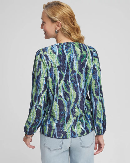 Chico's Women | Ocean Plume Crinkle Top PASSPORT BLUE