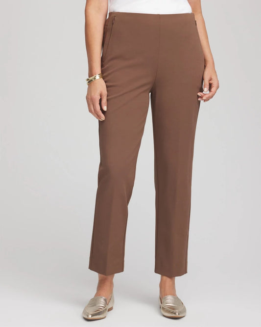 Chico's Women | Lightweight Juliet Straight Ankle Pants DRIED MUSHROOM