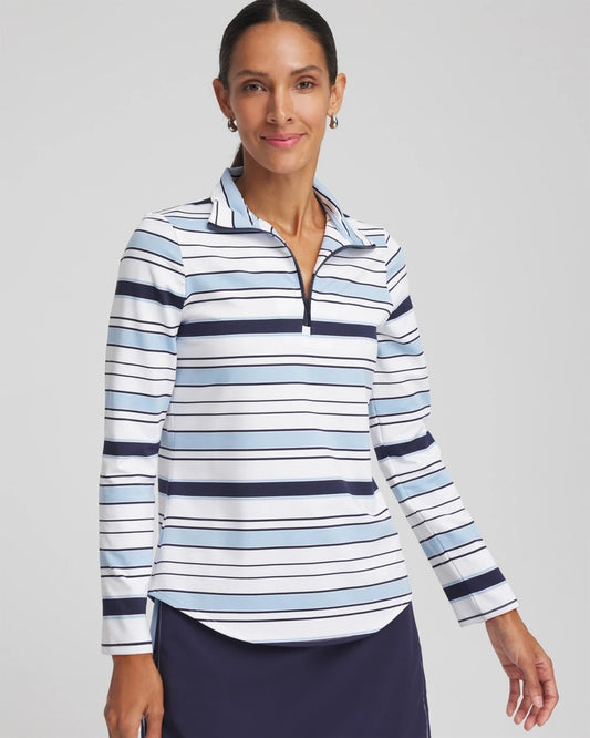 Chico's Women | Zenergy® UPF Half Zip CRYSTAL TOPAZ