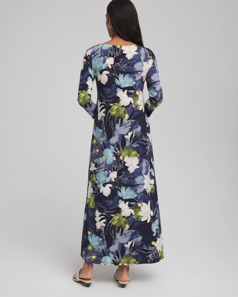 Chico's Women | Dance Boatneck Column Maxi Dress PASSPORT BLUE