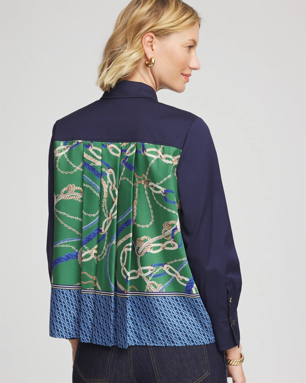 Chico's Women | Rope Status Nautical Shirt PASSPORT BLUE