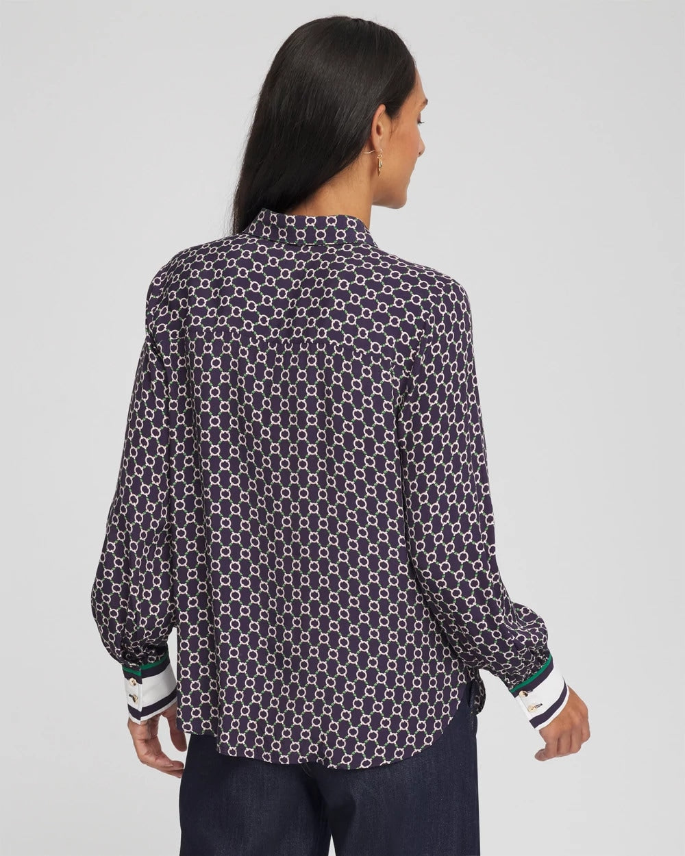 Chico's Women | Faux Silk Twill Shirt PASSPORT BLUE