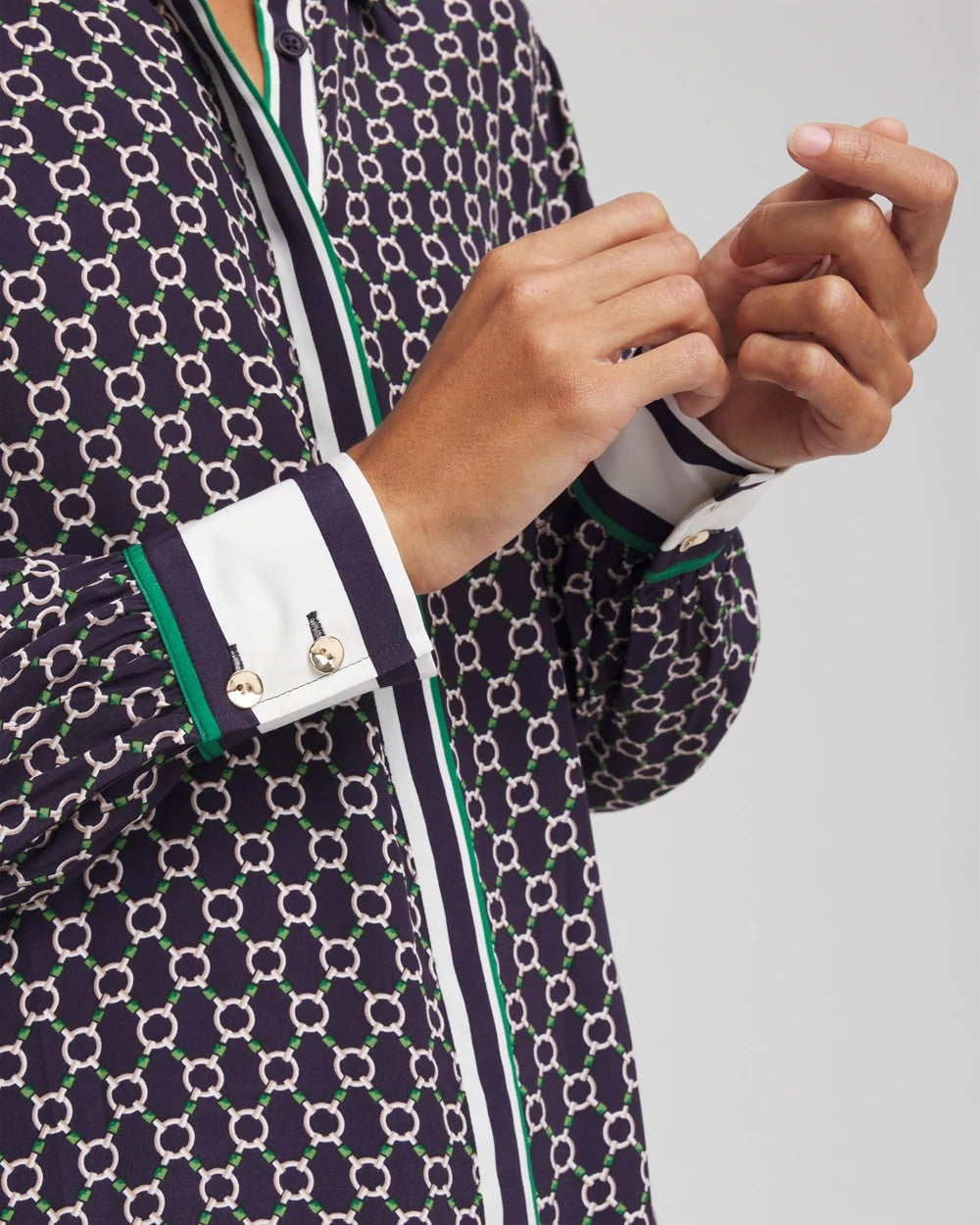 Chico's Women | Faux Silk Twill Shirt PASSPORT BLUE