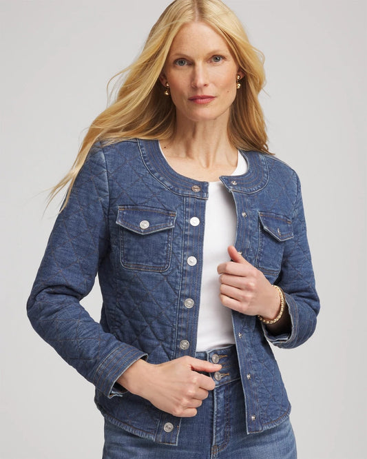 Chico's Women | Quilted Denim Jacket WILMA INDIGO
