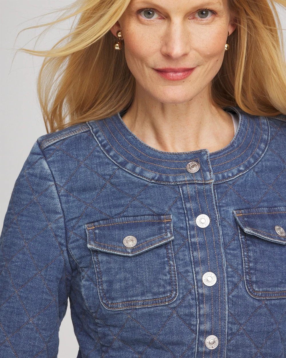 Chico's Women | Quilted Denim Jacket WILMA INDIGO