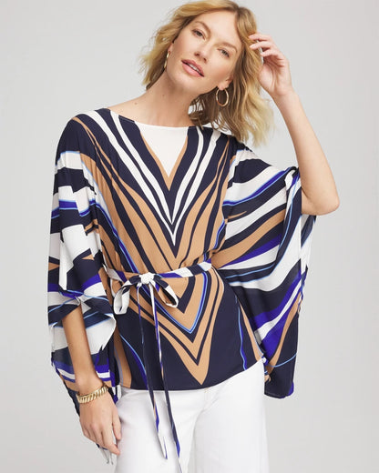 Chico's Women | Voyage Belted Poncho PASSPORT BLUE