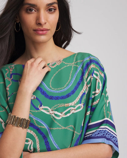 Chico's Women | Rope Relic Poncho JARDIN GREEN