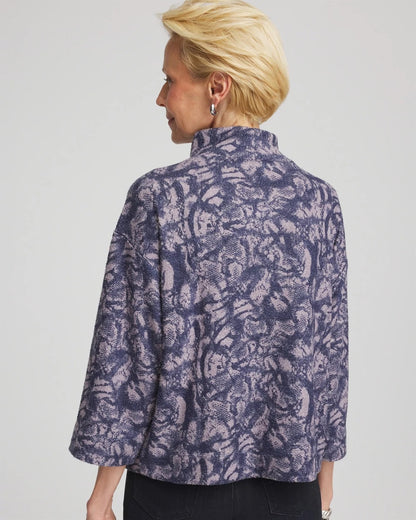 Chico's Women | Animal Cozy Turtleneck INDIGO SKY