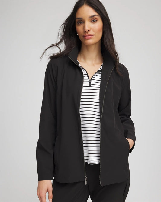 Chico's Women | Zenergy® UPF Zip Front Jacket BLACK